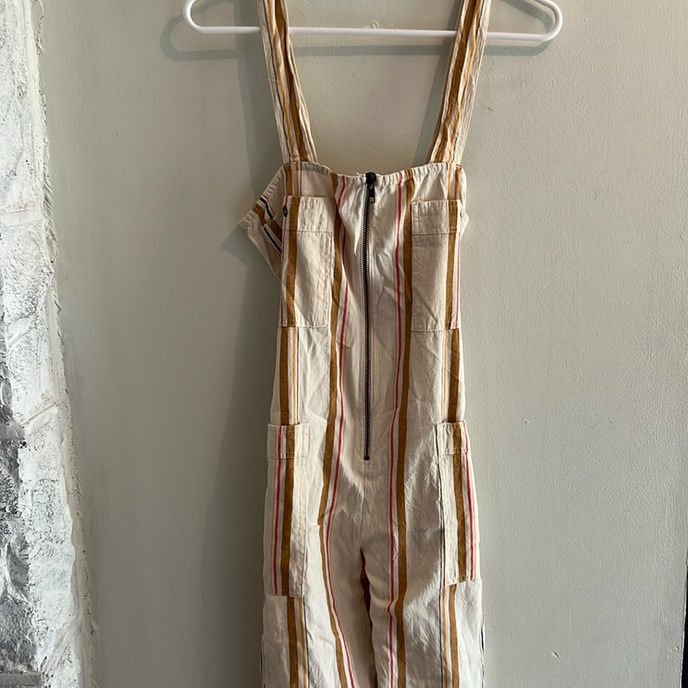 Billabong striped jumpsuit.
